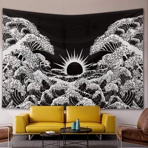 Japanese Ocean Wave Tapestry